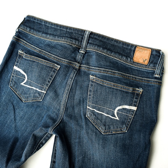 *3for$25/ 5for$39 American Eagle Slim Bootcut Mid Rise Dark Wash Stretch Jeans - Picture 8 of 11